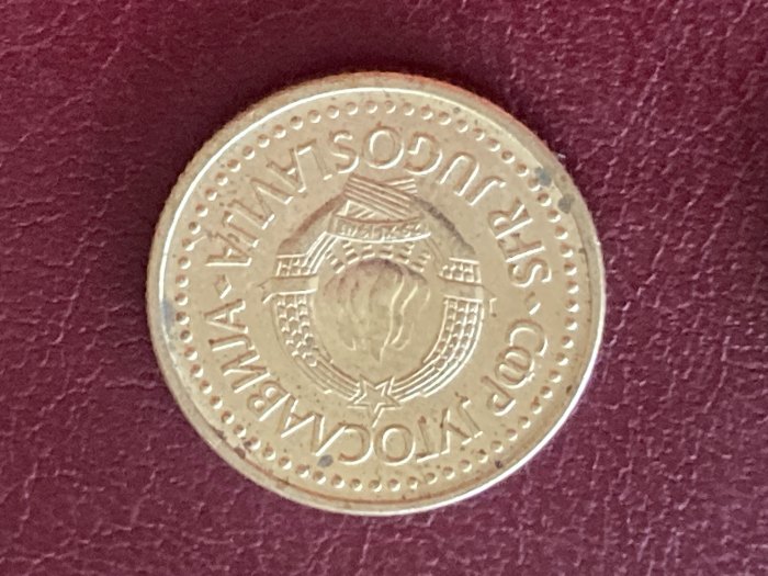  Münze Umlaufmünze Jugoslawien 1 Dinar 1983   