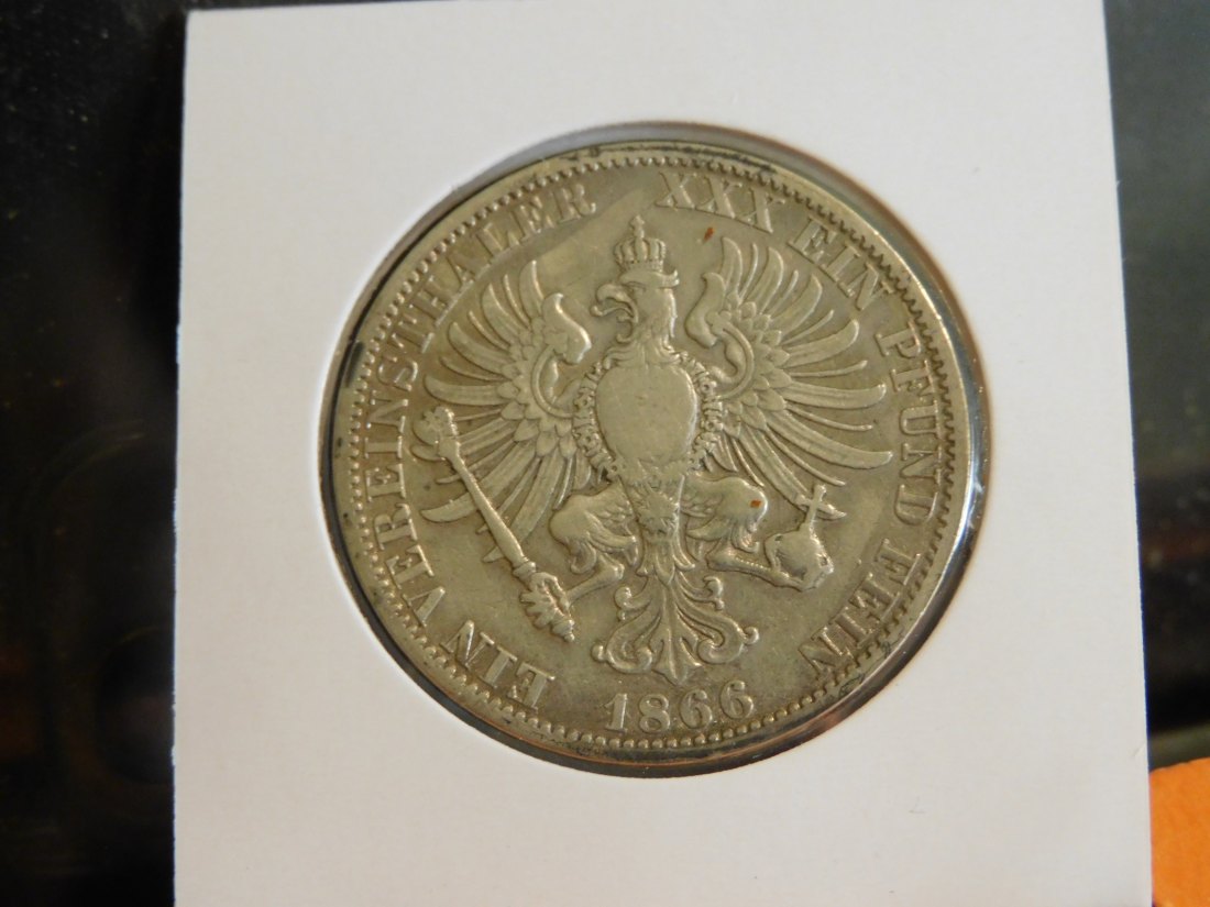  GERMANY 1 THALER 1866 PRUSSIA.GRADE-PLEASE SEE PHOTOS.   