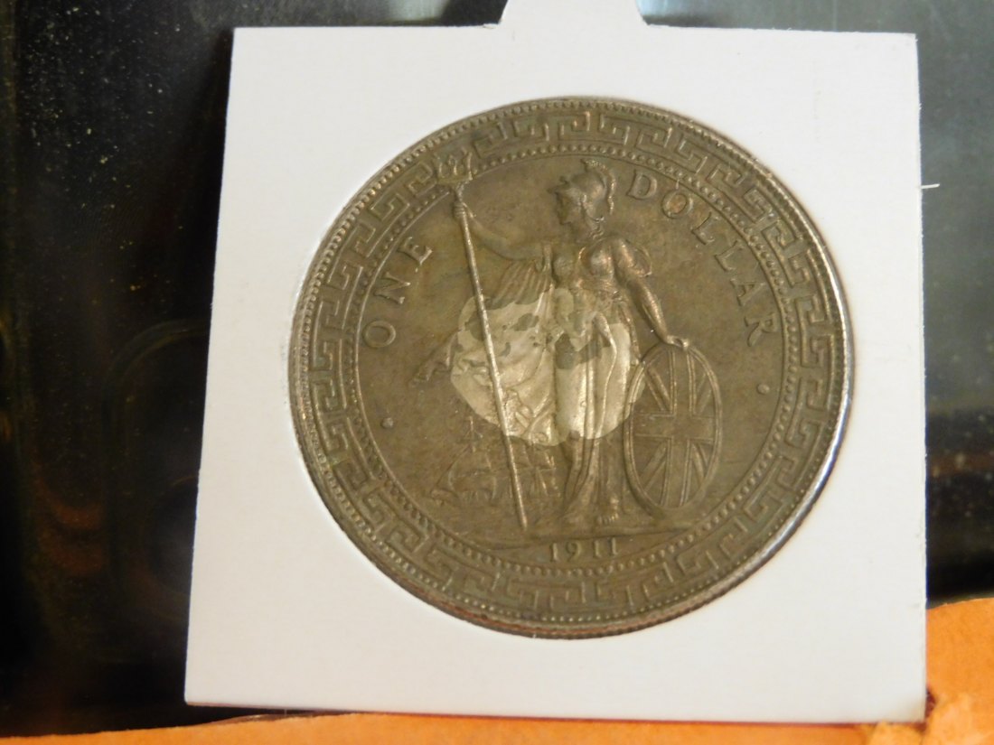 GREAT BRITAIN 1 TRADE DOLLAR 1911.GRADE-PLEASE SEE PHOTOS.