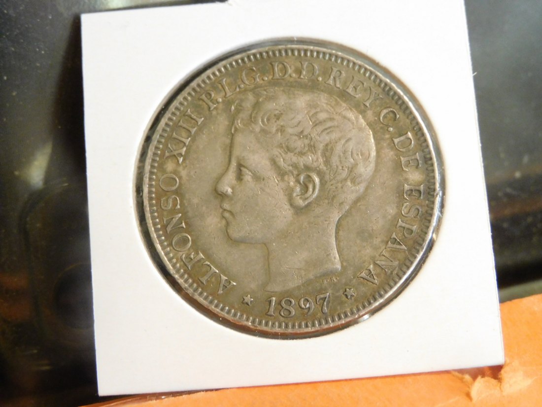 PHILIPPINES 1 PESO 1897.GRADE-PLEASE SEE PHOTOS.