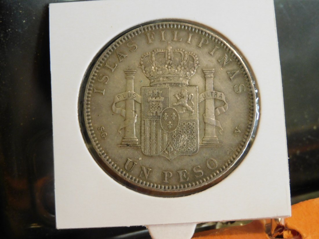  PHILIPPINES 1 PESO 1897.GRADE-PLEASE SEE PHOTOS.   