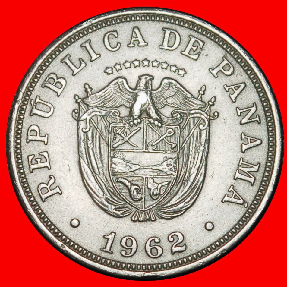 Ⰶ GROSSBRITANNIEN (1961-1993): PANAMA ★ 5 CENTESIMO 1962! 9 GOLDENE STERNE! USA GELD!★OHNE VORBEHALT