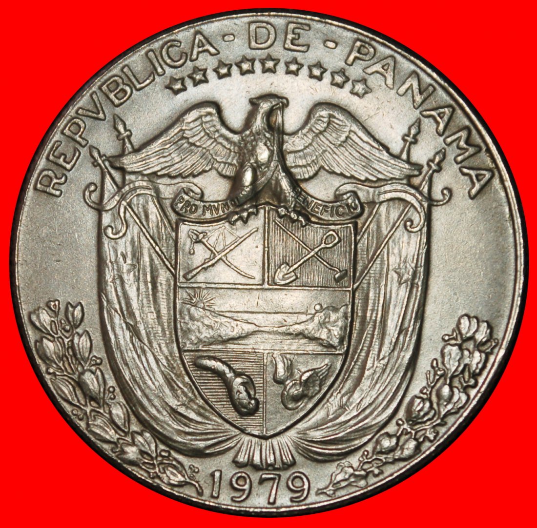  Ⰶ USA (1961-1993): PANAMA ★ 1/2 BALBOA 1979! 9 GOLDENE STERNE! FÜLLHORN! USA GELD!★OHNE VORBEHALT   