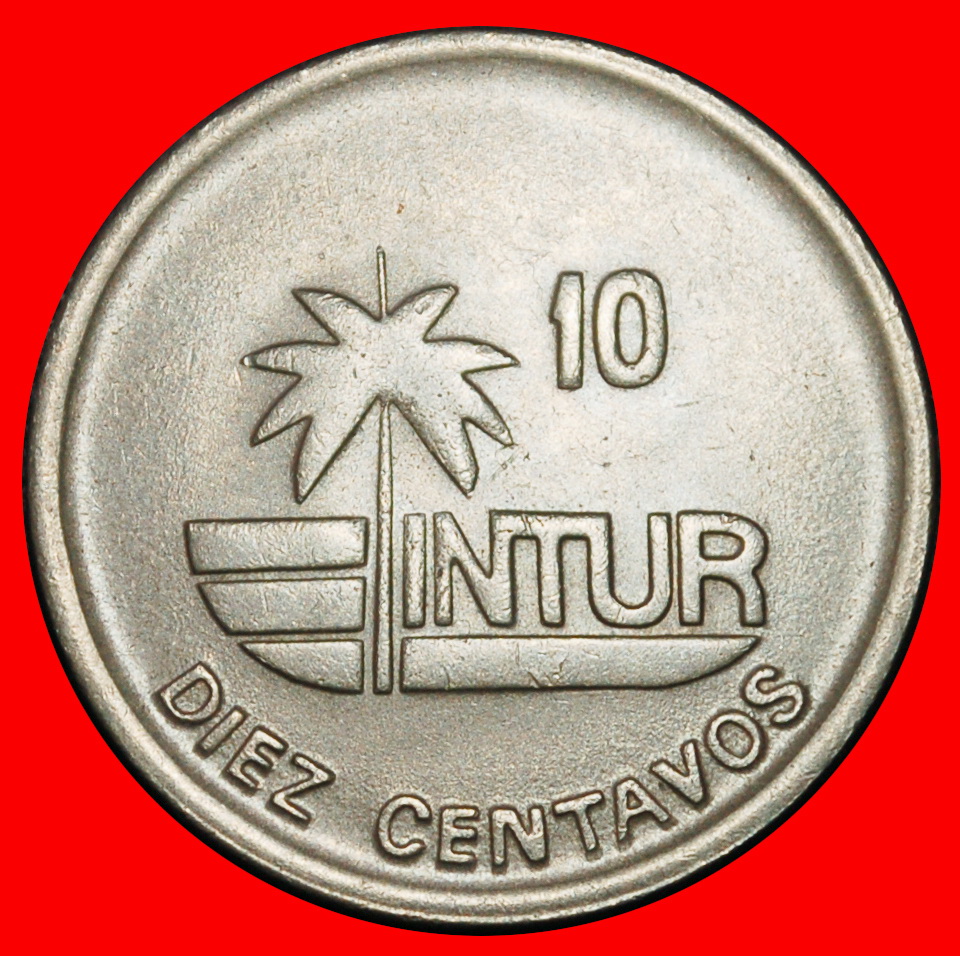  Ⰶ PALMTREE (1981-1989): CUBA ★ 10 CENTAVOS 1989 INTUR! HUMMINGBIRD! ★LOW START ★ NO RESERVE!   