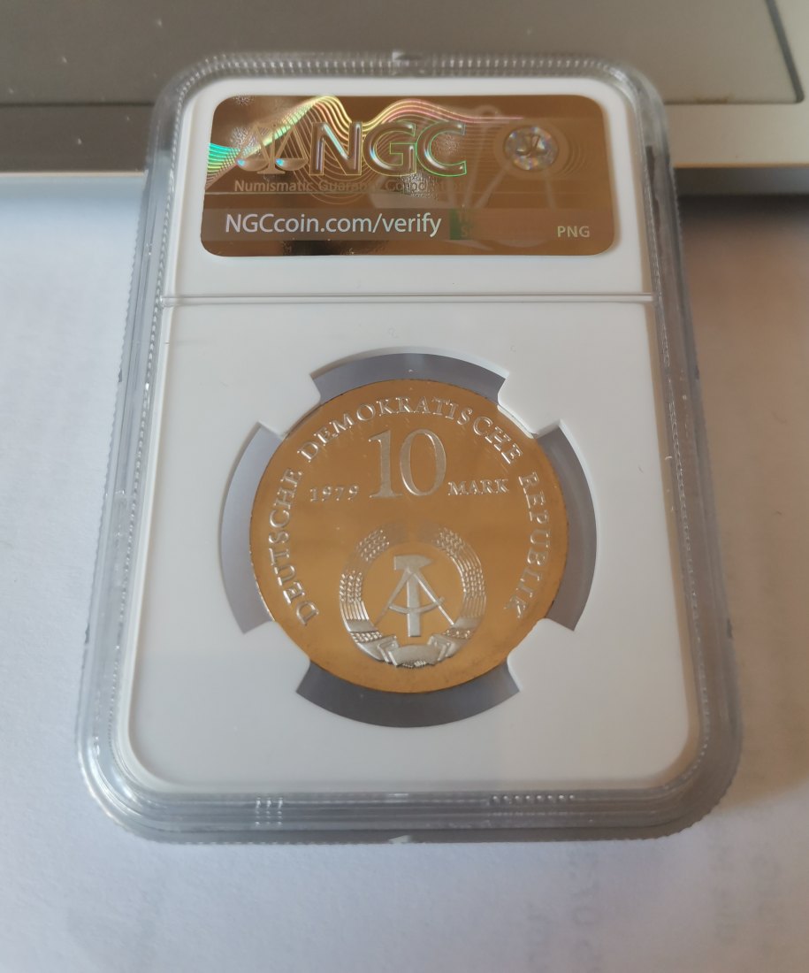  10 Mark DDR Ludwig Feuerbach 1979 NGC PF67   
