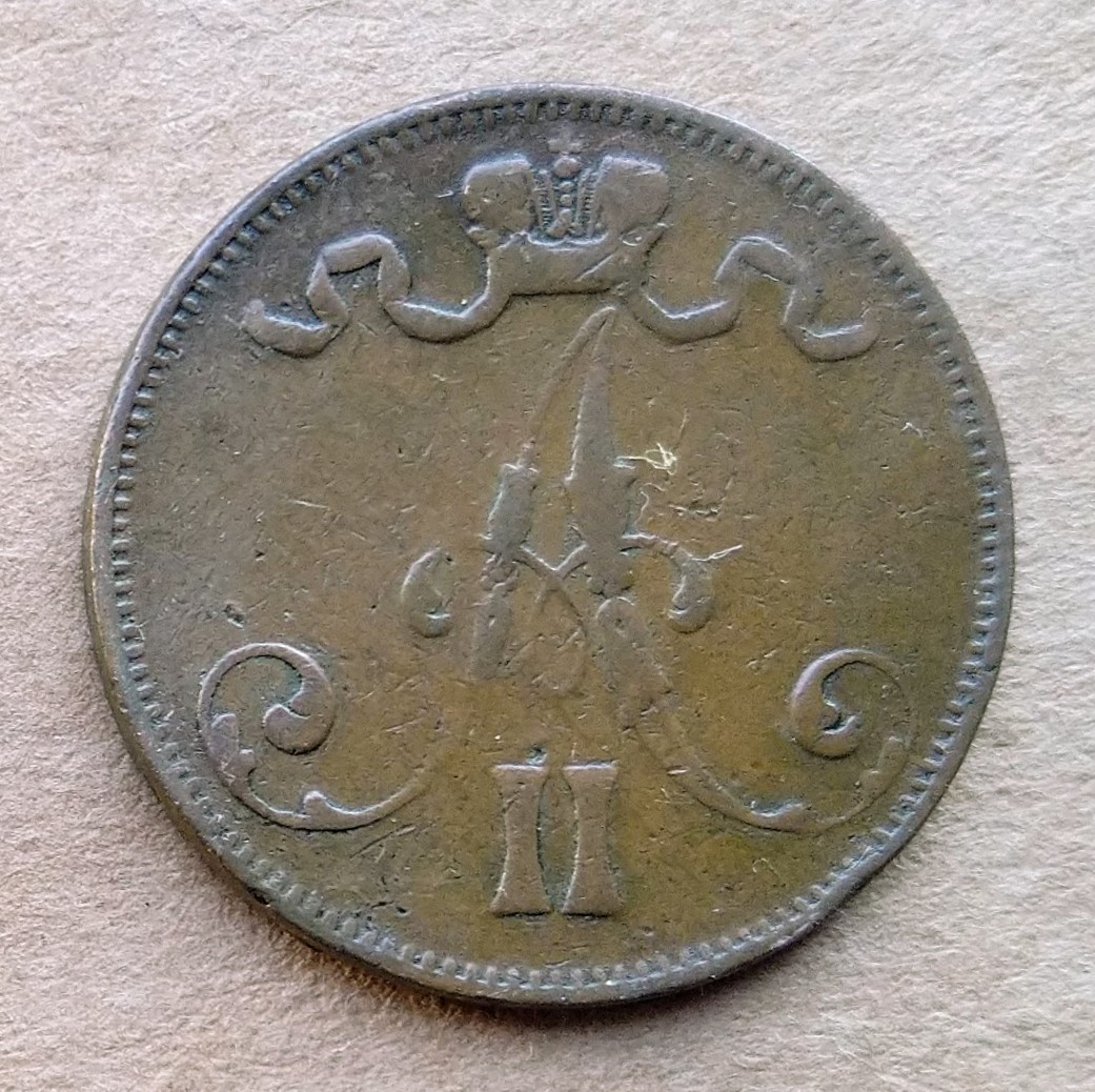  Finnland 5 Pennia 1873 AII   