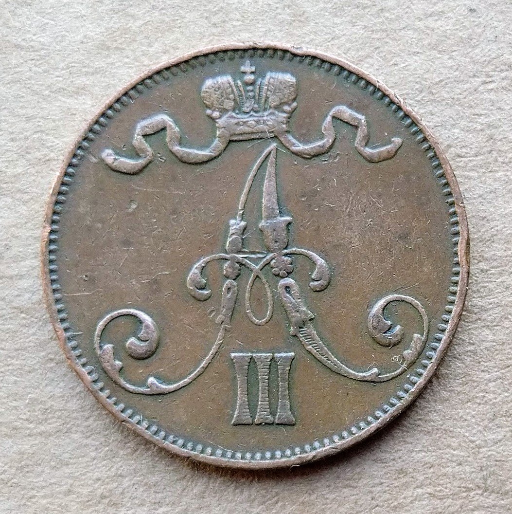  Finnland 5 Pennia 1889 AIII   