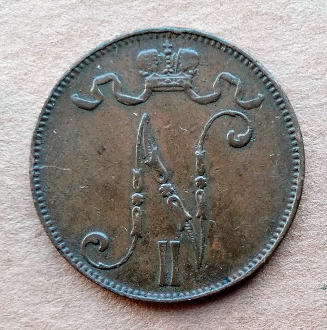  Finnland 5 Pennia 1905 NII   