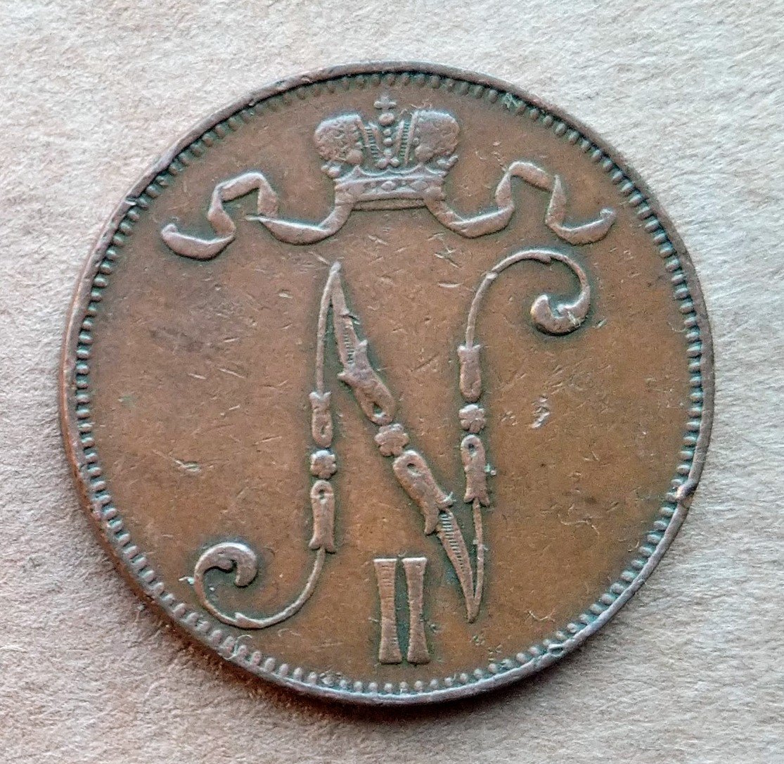  Finnland 5 Pennia 1906 NII   