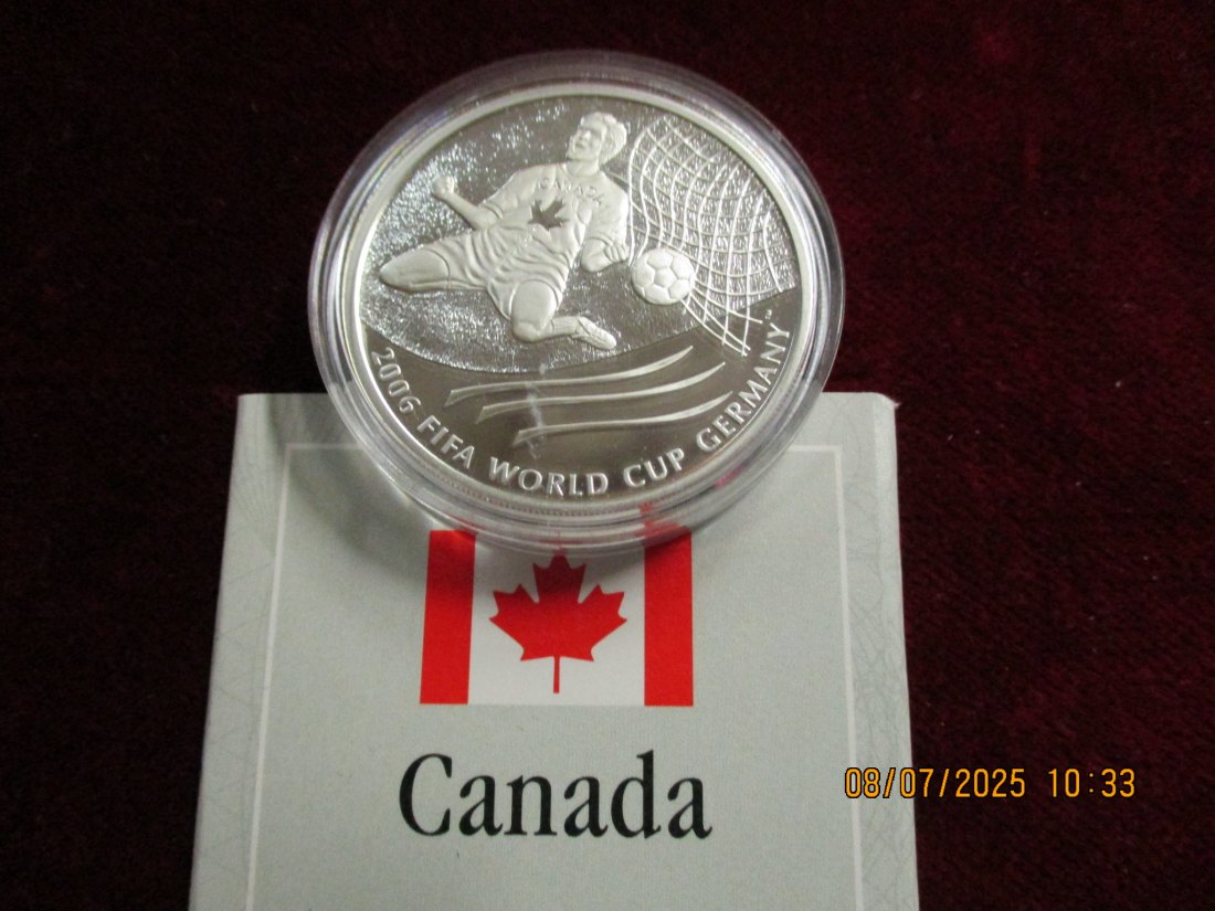  Münze 5 Dollar Kanada 2006 FIFA World Cup Germany 31,1g /3   