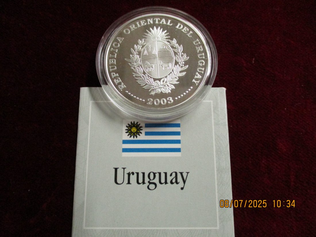  Münze Uruguay 1000 Uruguayan Peso 2006 FIFA World Cup Germany ca. 26,8g /4   