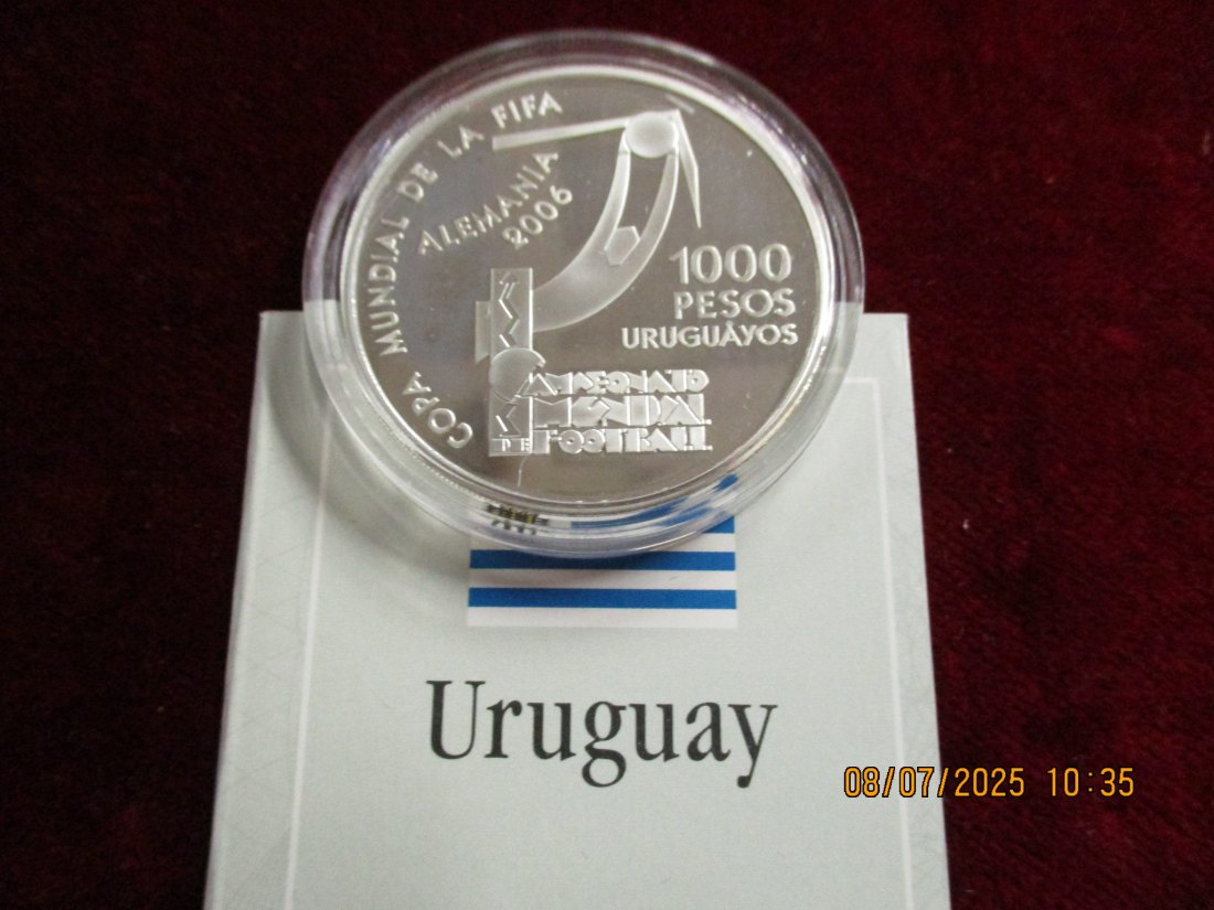  Münze Uruguay 1000 Uruguayan Peso 2006 FIFA World Cup Germany ca. 26,8g /5   