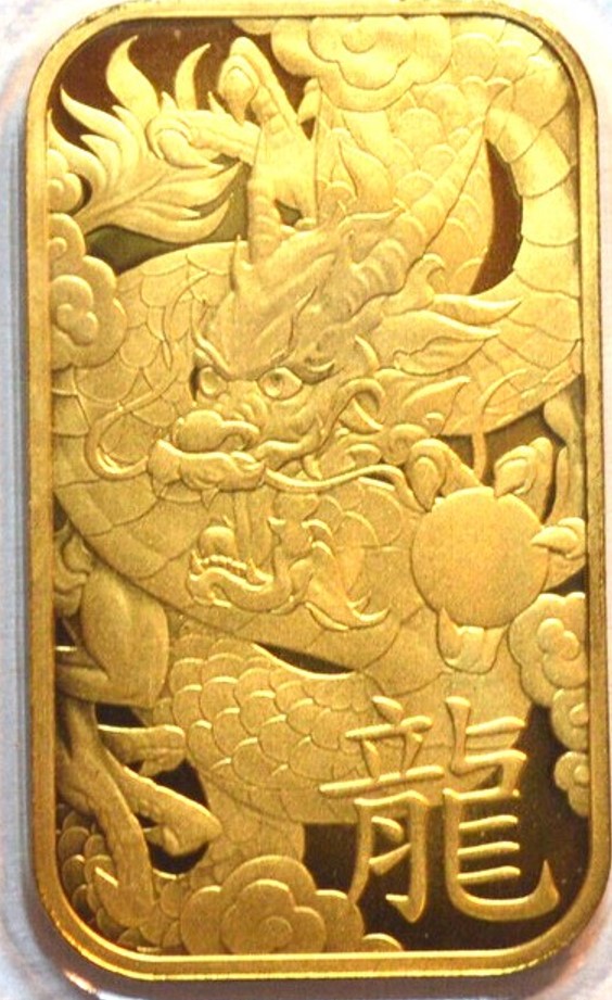 -kirofa - Schweiz - Baren Gold 10 g.9999 - YEAR OF THE DRAGON 2024 .ARGOR-HERAEUS. LTD EDITION