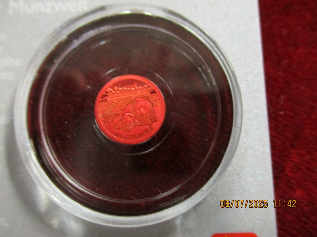  Anlagegold 0,5 Gramm Goldmünze Panda  9999er Gold   