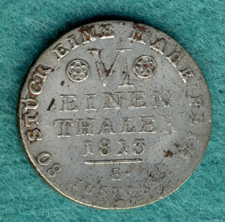  Westfalen - Hieronymus Napoleon (1807-1813) - 1/6 Thaler 1813 B   