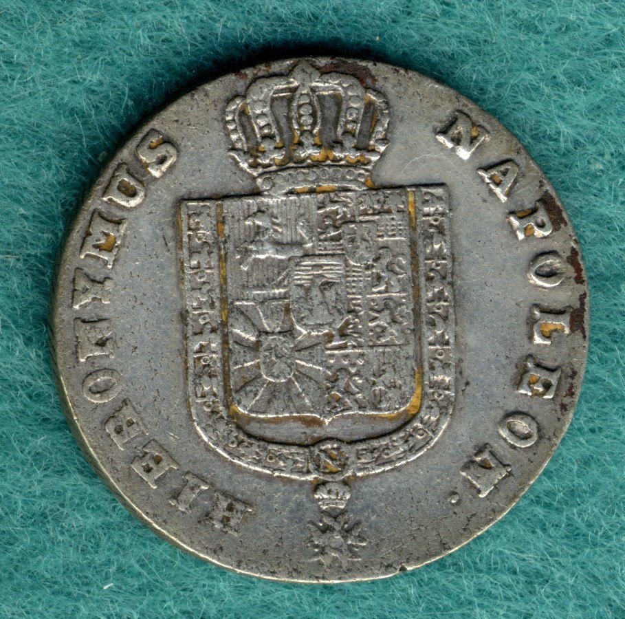  Westfalen - Hieronymus Napoleon (1807-1813) - 1/6 Thaler 1813 B   