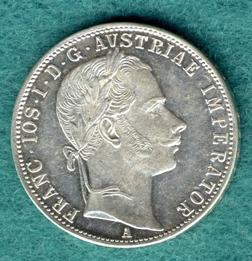  Österreich - Franz Joseph I. (1848-1916) - 1 Florin 1861 A - top !   