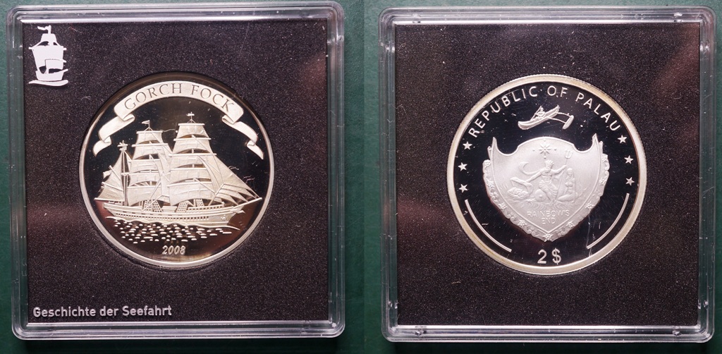  Palau, 2 Dollar 2008, PP ,Feinsilber   