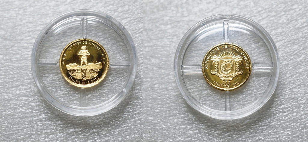  Elfenbeinküste, 100 Francs 2018, PP ,Feingold   