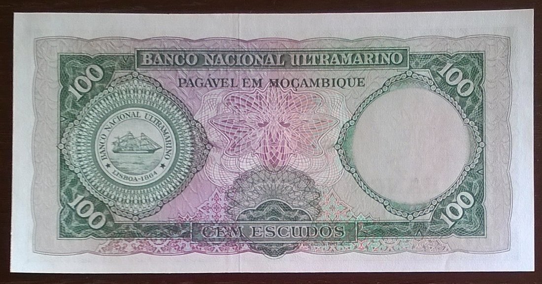  Mocambique 100 Escudos 1961 UNC   