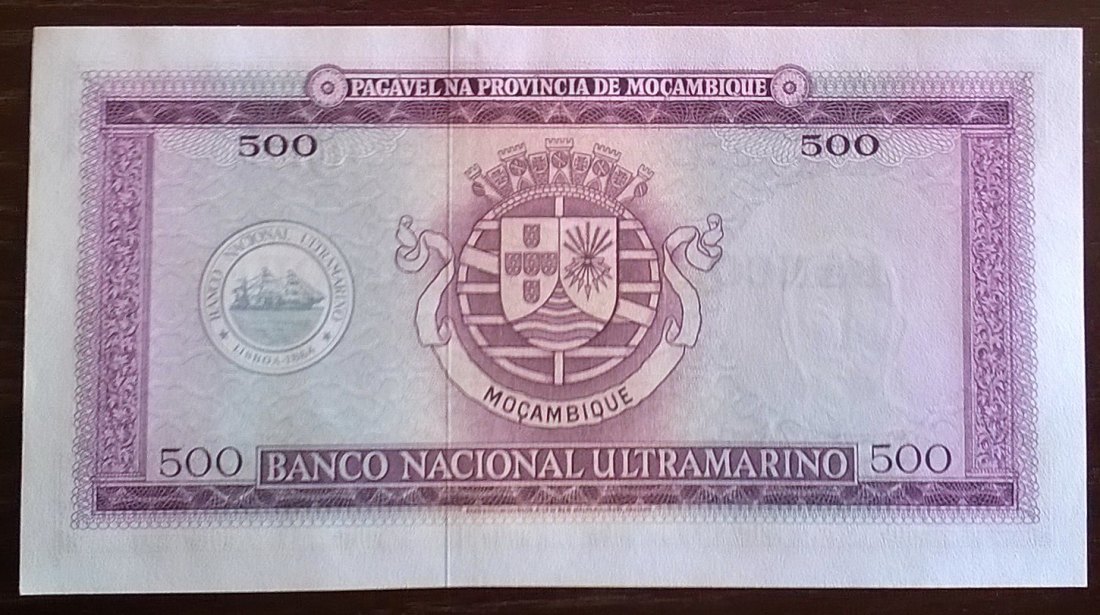  Mocambique 500 Escudos 1967 UNC   
