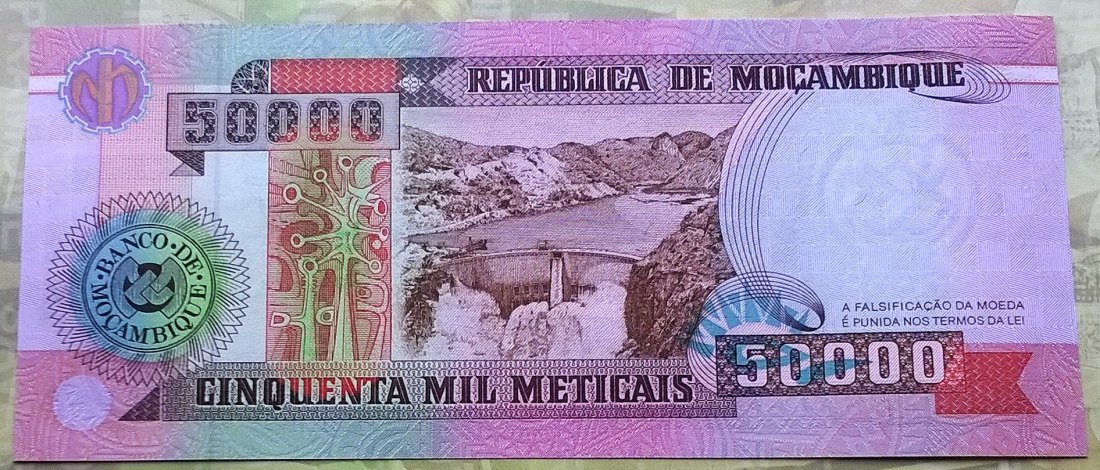  Mocambique 50.000 Meticais 1993 UNC   