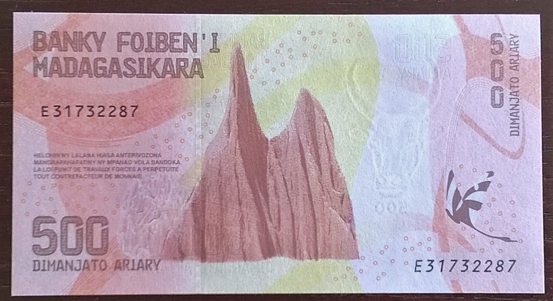  Madagaskar 500 Ariary UNC   