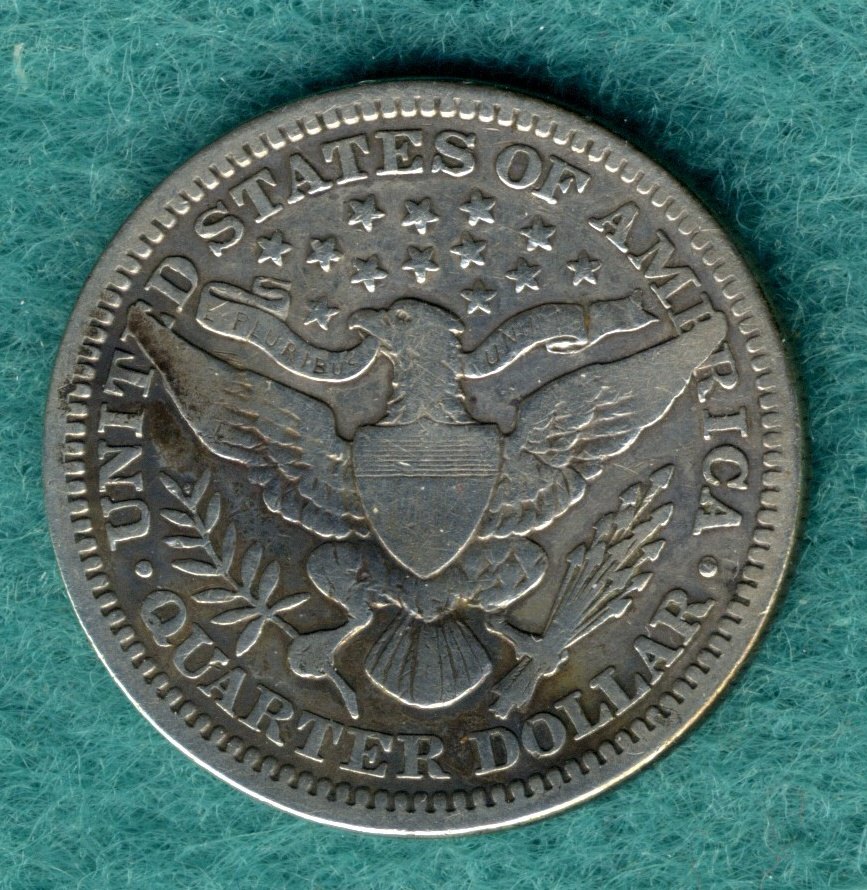  USA - 1/4 Dollar 1914 - Barber Type - Silber   