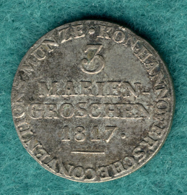  Hannover - Georg III. (1760-1820) - 3 Mariengroschen 1817   