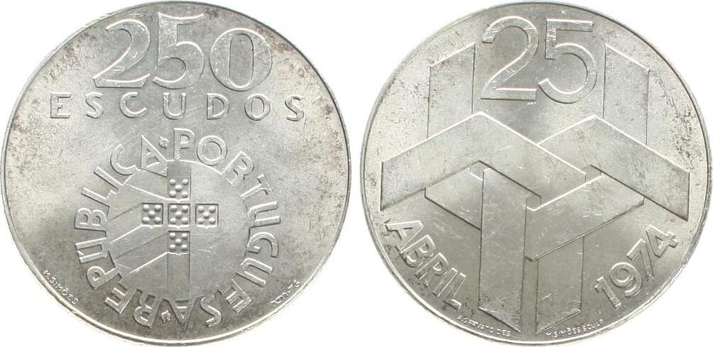  Portugal: 50 Escudos 1974, auf die sog. Nelkenrevolution, näheres unten!   