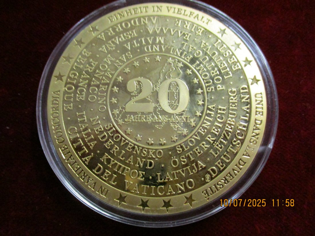  Medaille Einheit in Vielfalt  110g   
