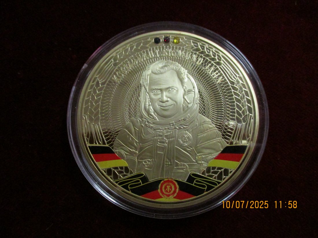  Medaille Kosmonaut Sigmund Jähn 110g   