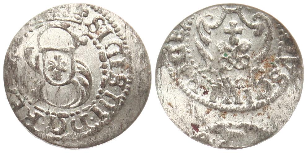  Polen: Stadt Riga, Schilling um 1595, Sigismund III. (1587 - 1532), Riga   