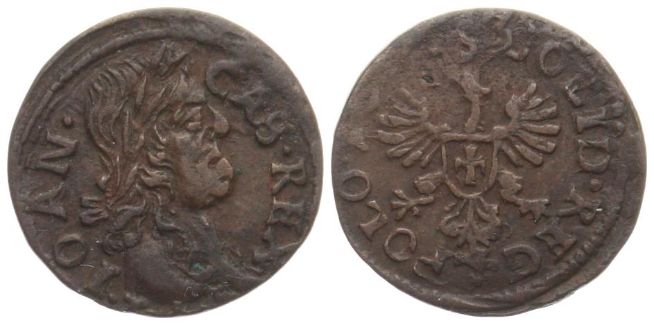  Polen: Schilling 1661, Johann Kasimir (1648 - 1668)   
