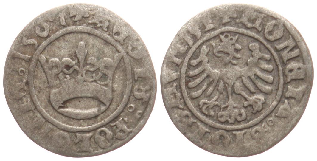  Polen: Halbgroschen 1507, Sigismund I. (1506 - 1548)   
