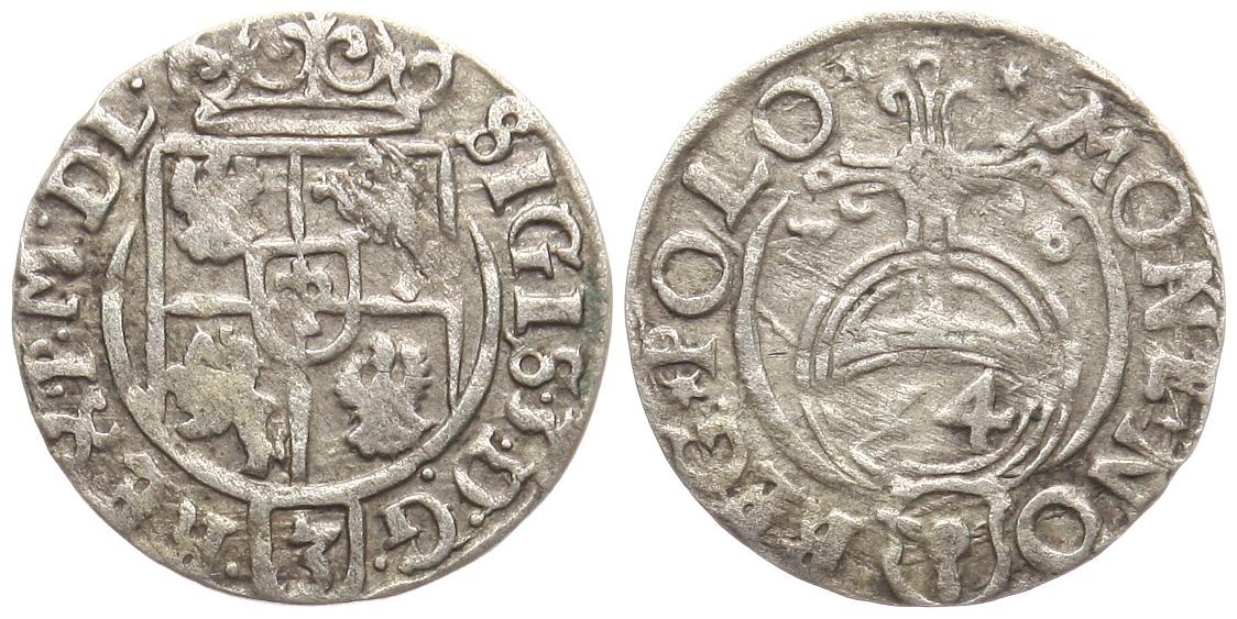  Polen: Dreipölker, 1/24 Taler 1626, Sigismund III. (1587 - 1532), Poltorak   