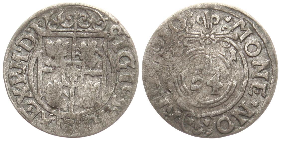  Polen: Dreipölker, 1/24 Taler 1621, Sigismund III. (1587 - 1532), Poltorak   
