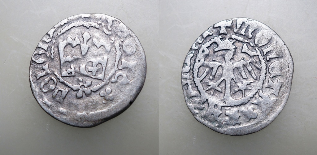  Polen, Halbgroschen um 1450   