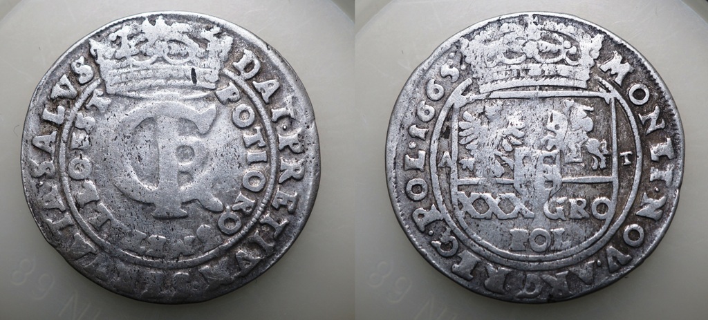  Polen, 30 Gröscher 1665 AT   