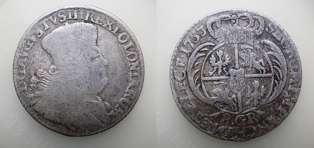  Polen- Sachsen,8 Groschen 1753   
