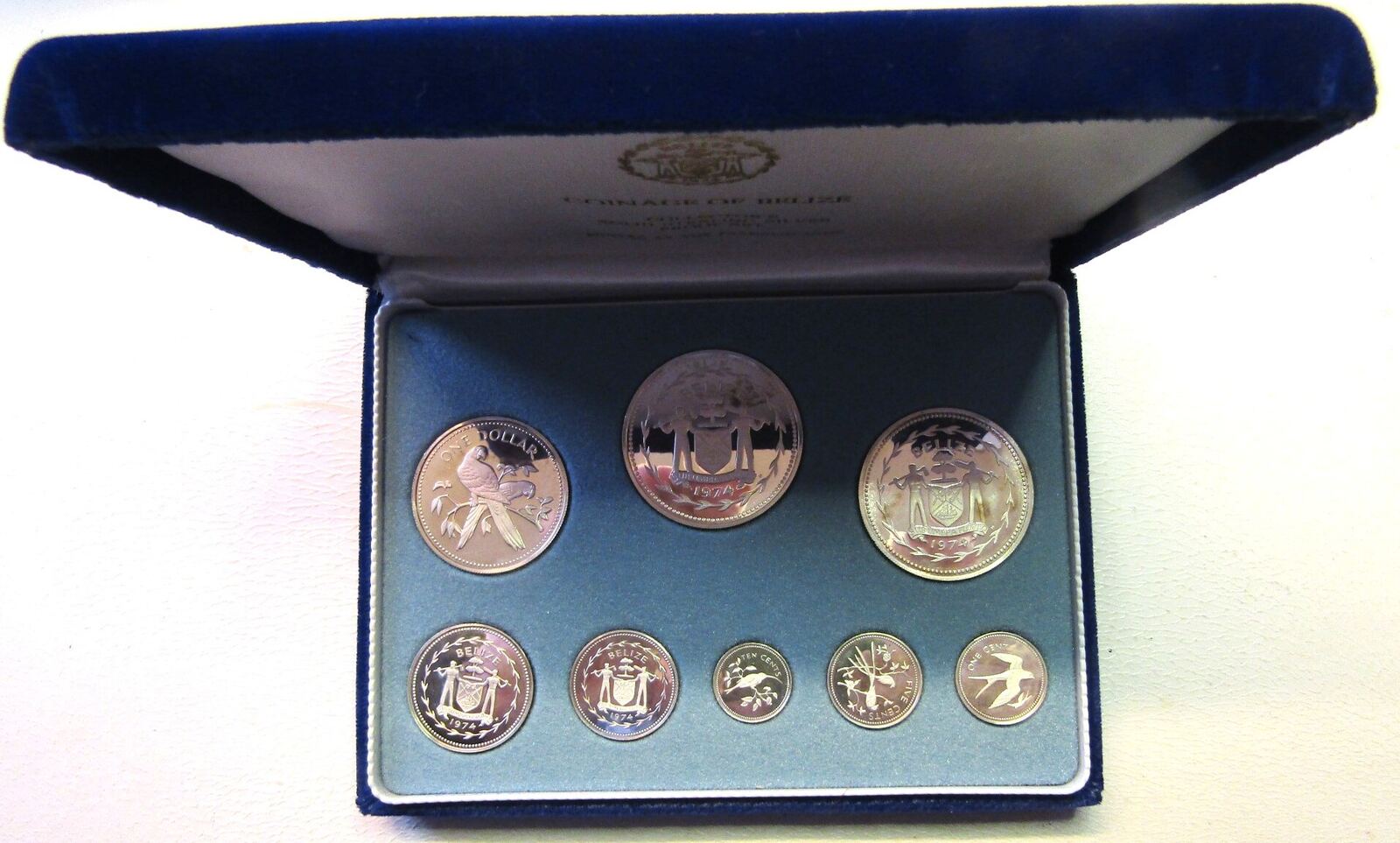  Belize: Elisabeth II., Münzsatz in Sterlingsilber, komplett mit Umverpackung. näheres unten!   