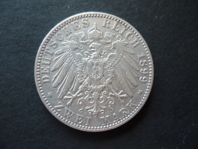  HESSEN 2 MARK 1899 SELTEN!!   