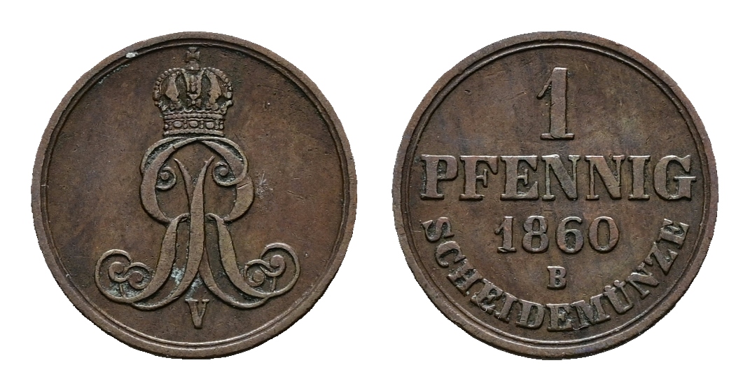  Altdeutschland; Kleinmünze 1860   