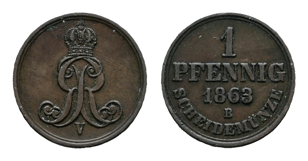  Altdeutschland; Kleinmünze 1863   