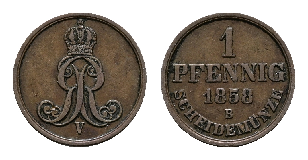  Altdeutschland; Kleinmünze 1858   
