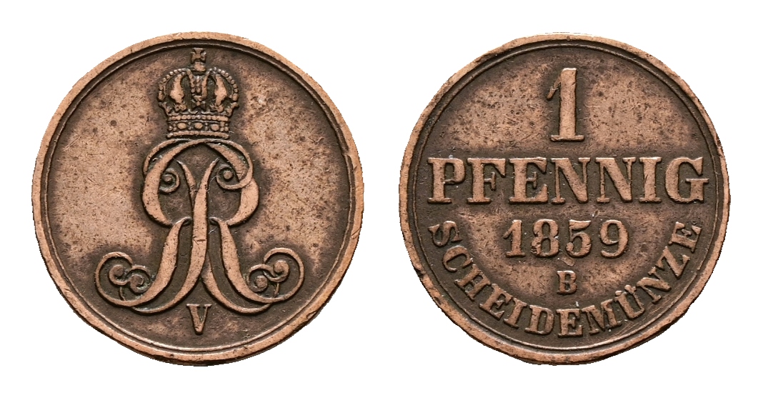  Altdeutschland; Kleinmünze 1859   