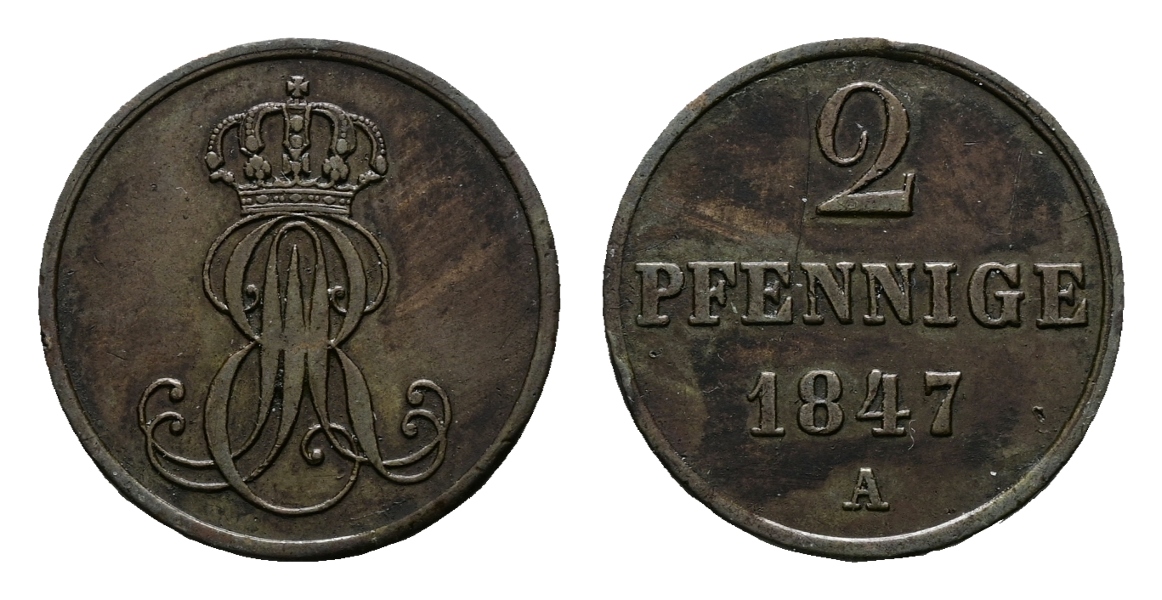  Altdeutschland; Kleinmünze 1847   