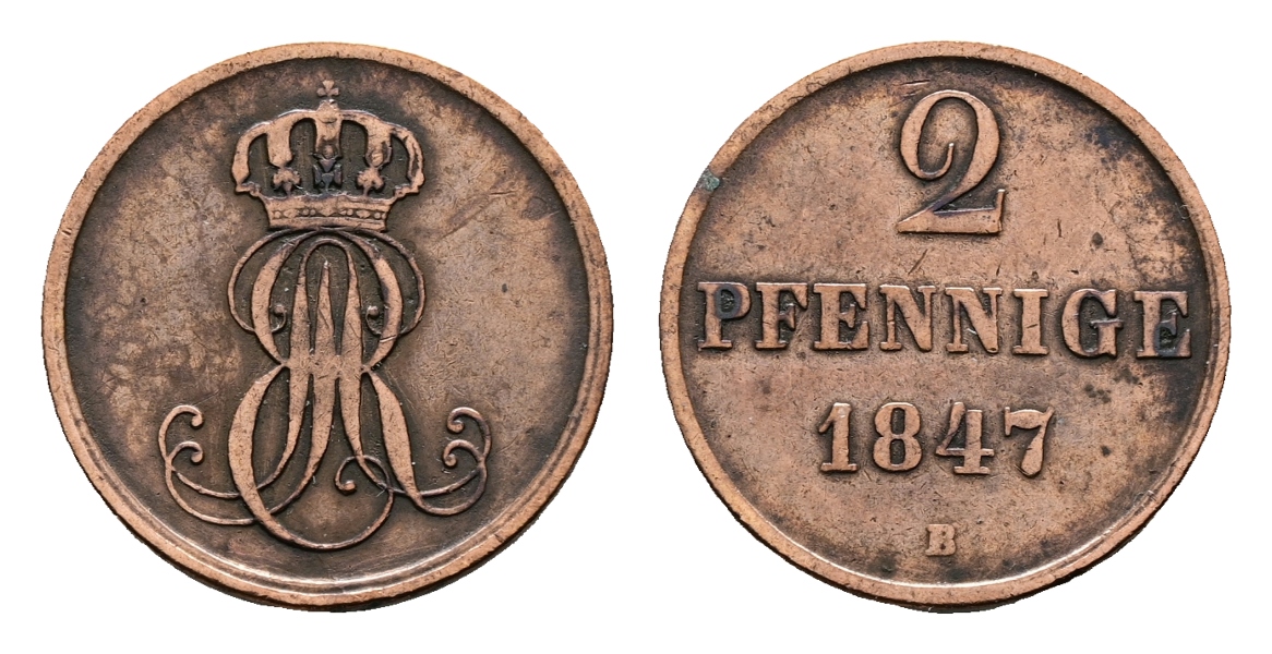  Altdeutschland; Kleinmünze 1847   