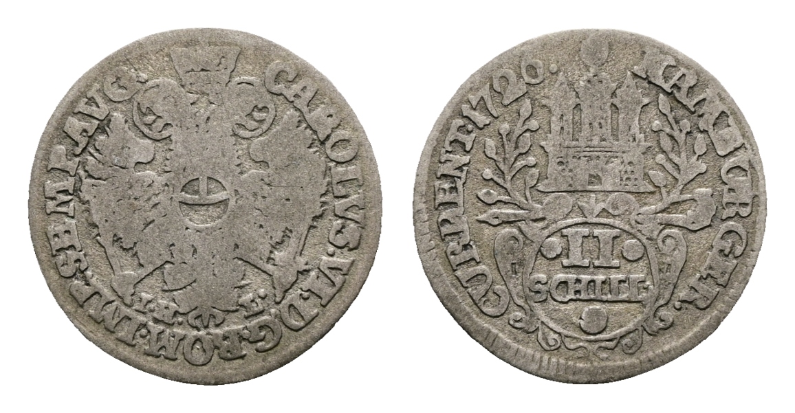  Altdeutschland; Kleinmünze 1726   