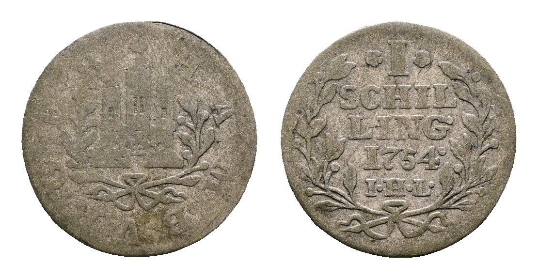  Altdeutschland; Kleinmünze 1754   